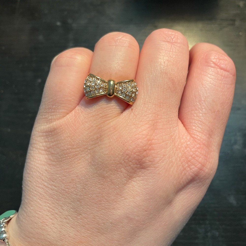 Crystal bow ring set - Picture 3 of 4